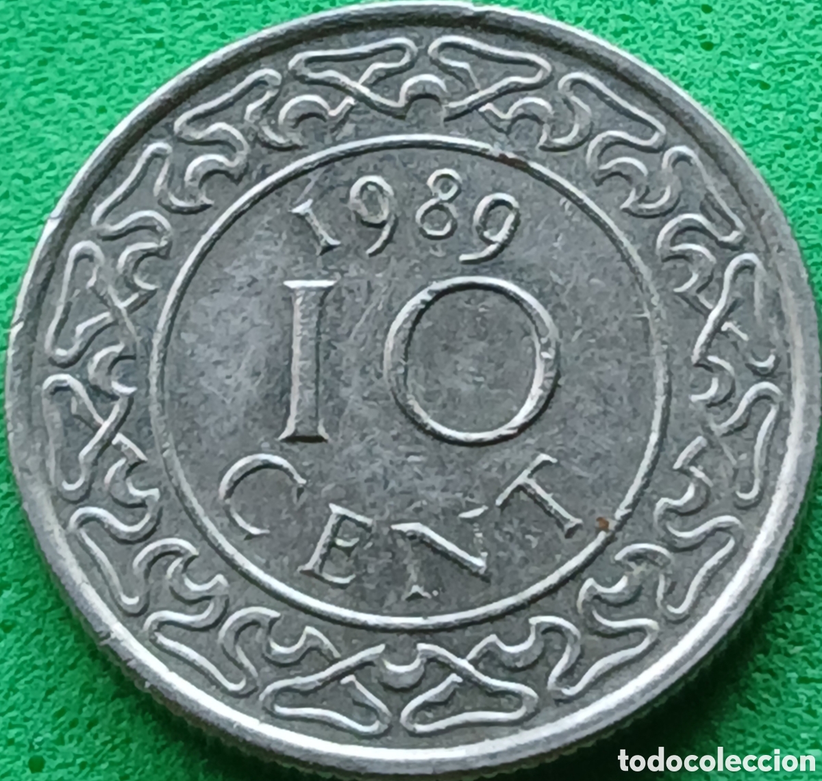 Monedas antiguas de Am&eacute;rica: Surinam 10 cent 1989 km#13a