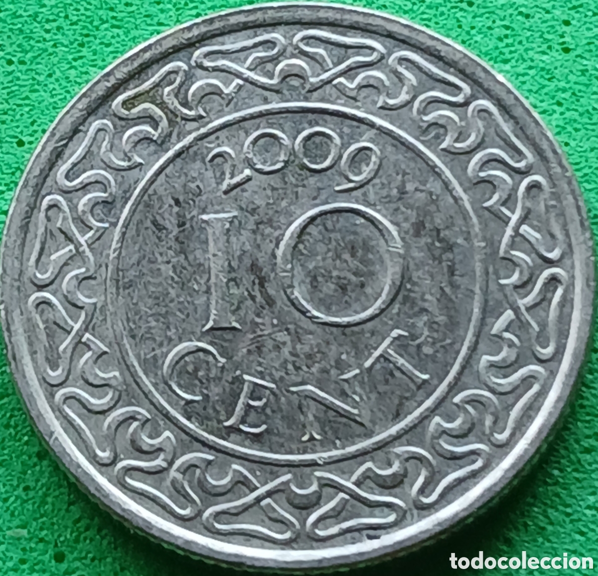 Monedas antiguas de Am&eacute;rica: Surinam 10 cent 2009 km#13a poco com&uacute;n , sin marca