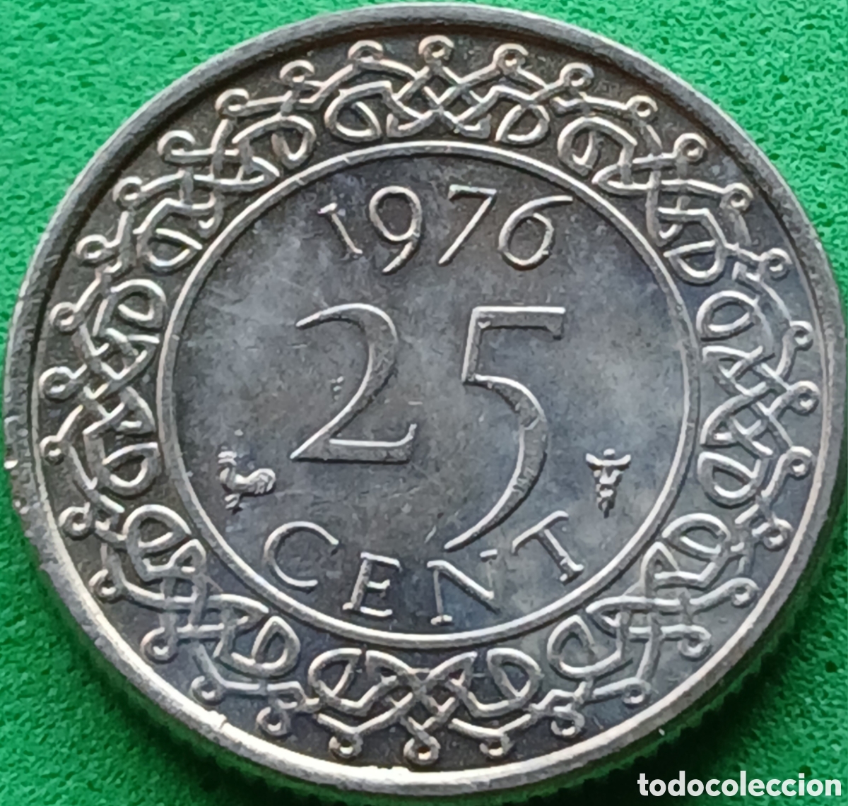 Monedas antiguas de Am&eacute;rica: Surinam 25 cent 1976 km#14