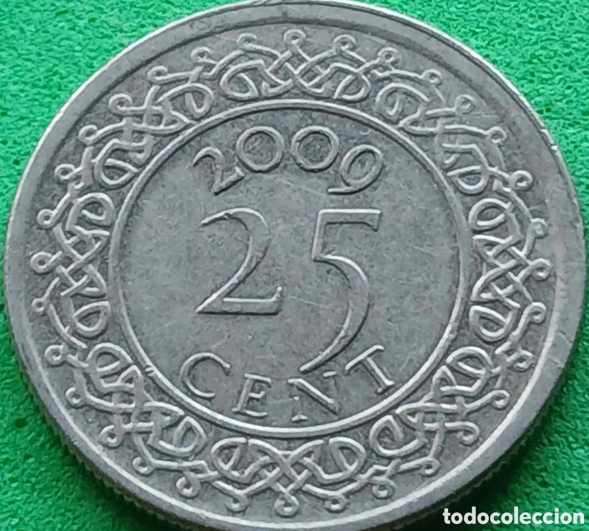 Monedas antiguas de Am&eacute;rica: Surinam 25 cent 2009 km#14a sin marca