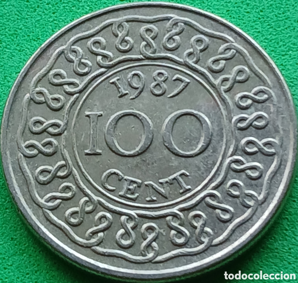 Monedas antiguas de Am&eacute;rica: Surinam 100 cent 1987 km#23