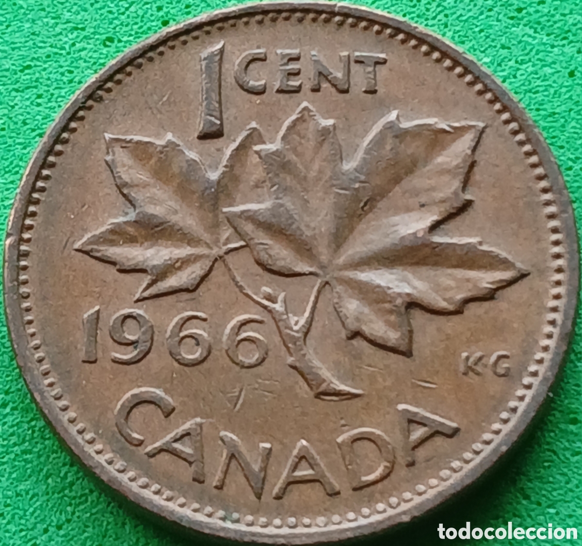 Monedas antiguas de Am&eacute;rica: Canad&aacute; 1 cent 1966 km#59
