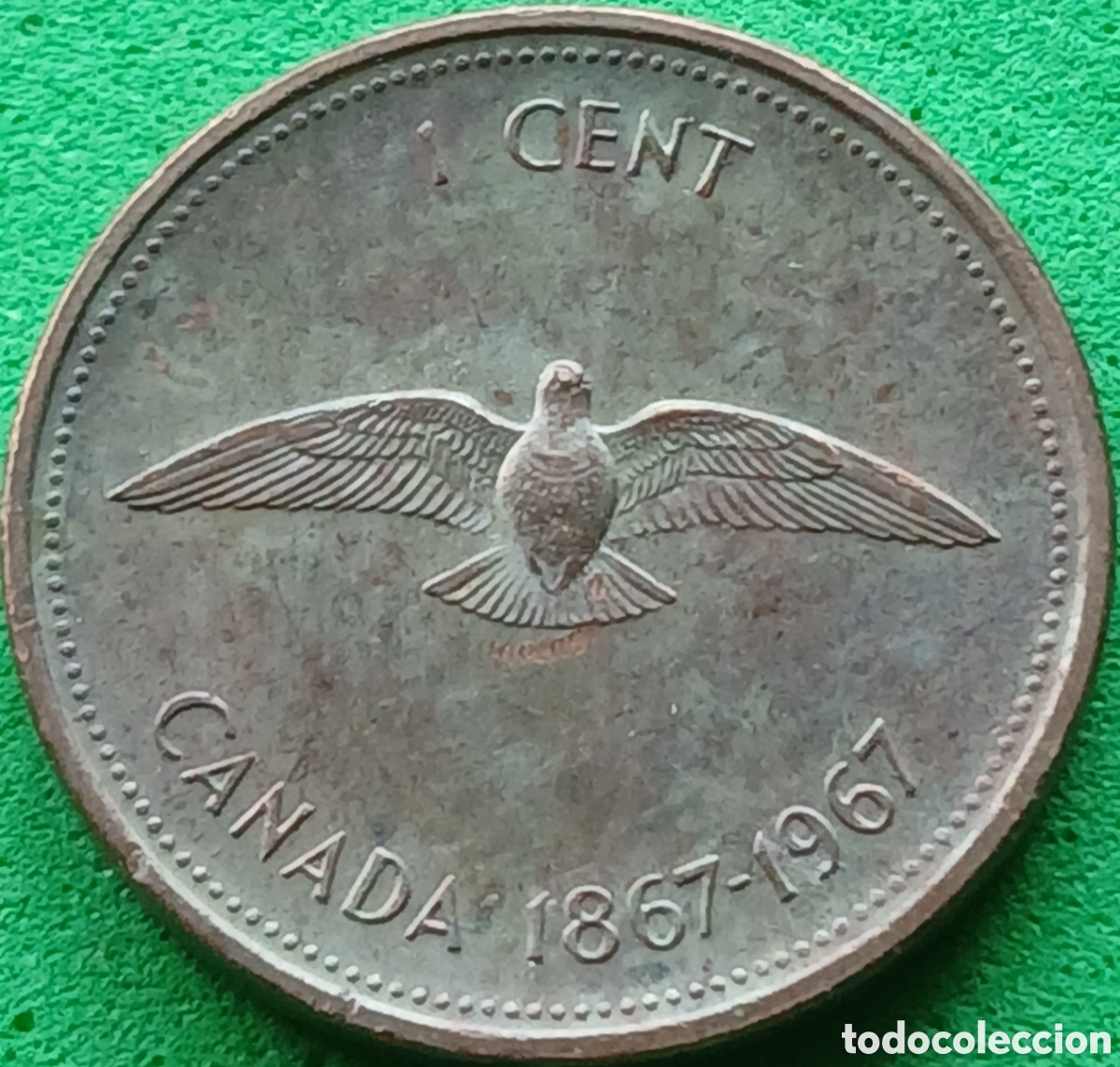 Monedas antiguas de Am&eacute;rica: Canad&aacute; 1 cent 1967 km#65 Confederaci&oacute;n Canadiense