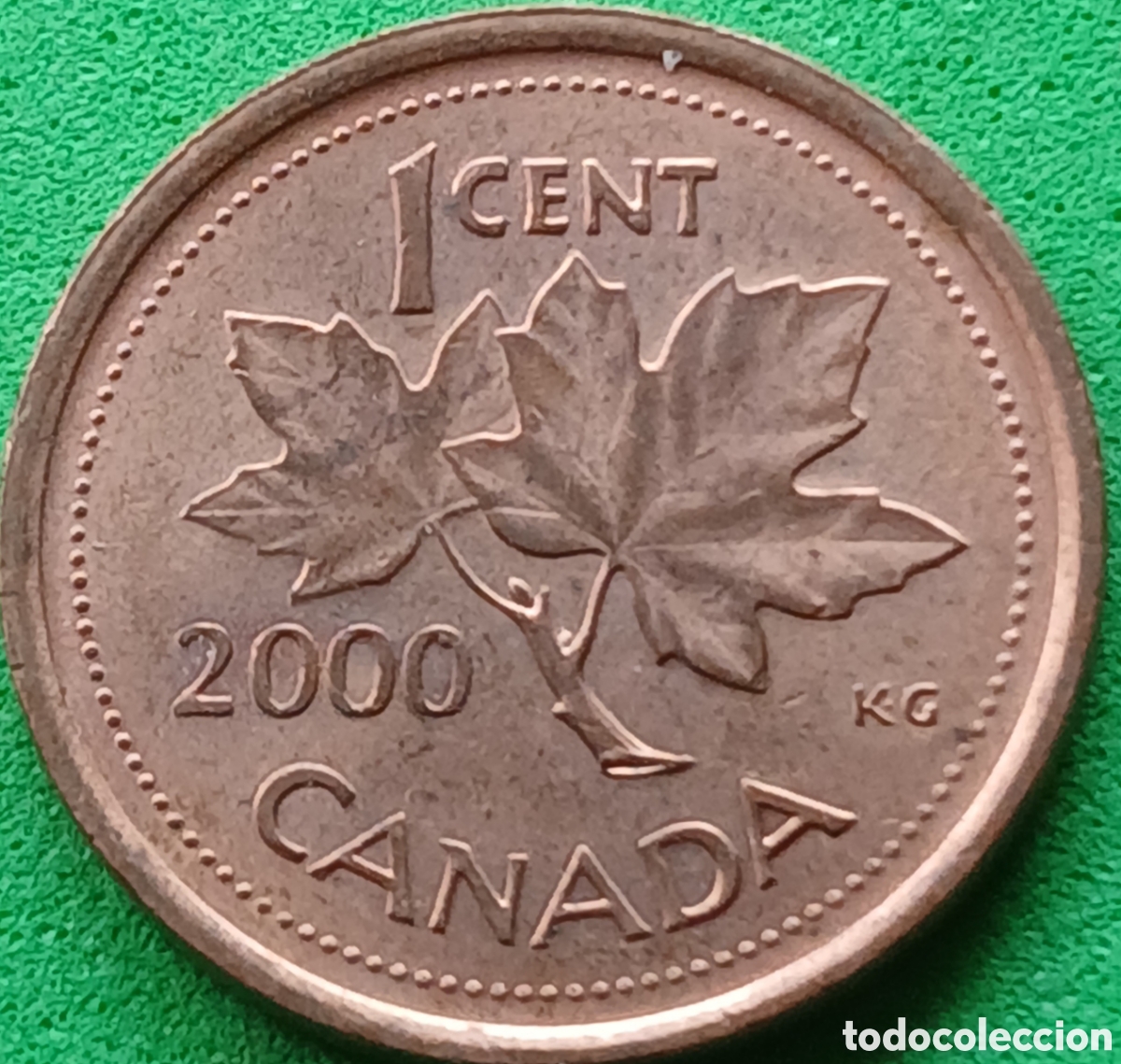 Monedas antiguas de Am&eacute;rica: Canad&aacute; 1 cent 2000 km#289 sin marca de ceca