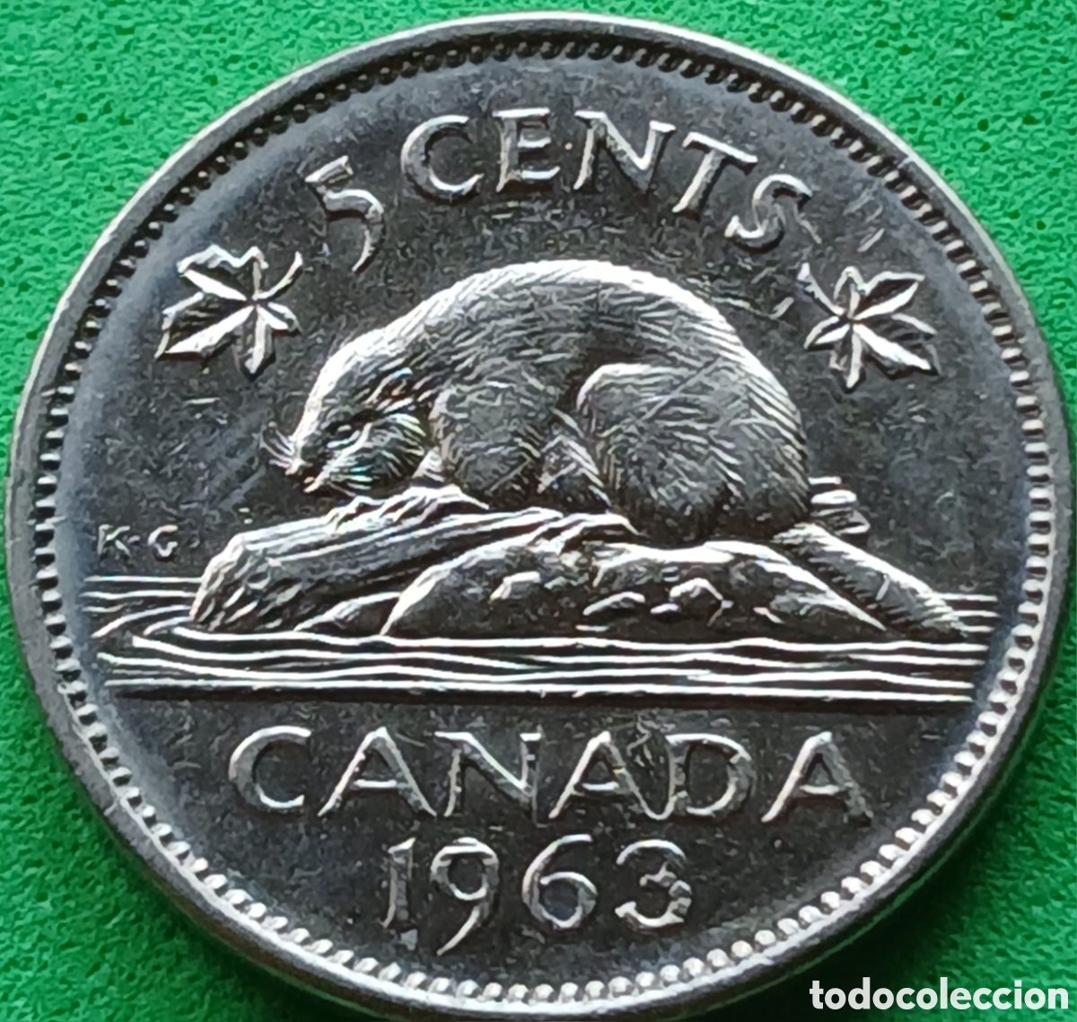 Monedas antiguas de Am&eacute;rica: Canad&aacute; 5 cents 1963 km#57