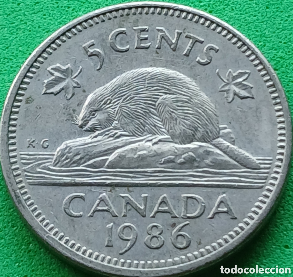 Monedas antiguas de Am&eacute;rica: Canad&aacute; 5 cents 1986 km#60.2a