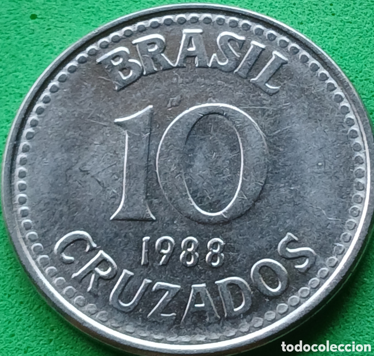 Monedas antiguas de Am&eacute;rica: Brasil 10 cruzados 1988 km#607