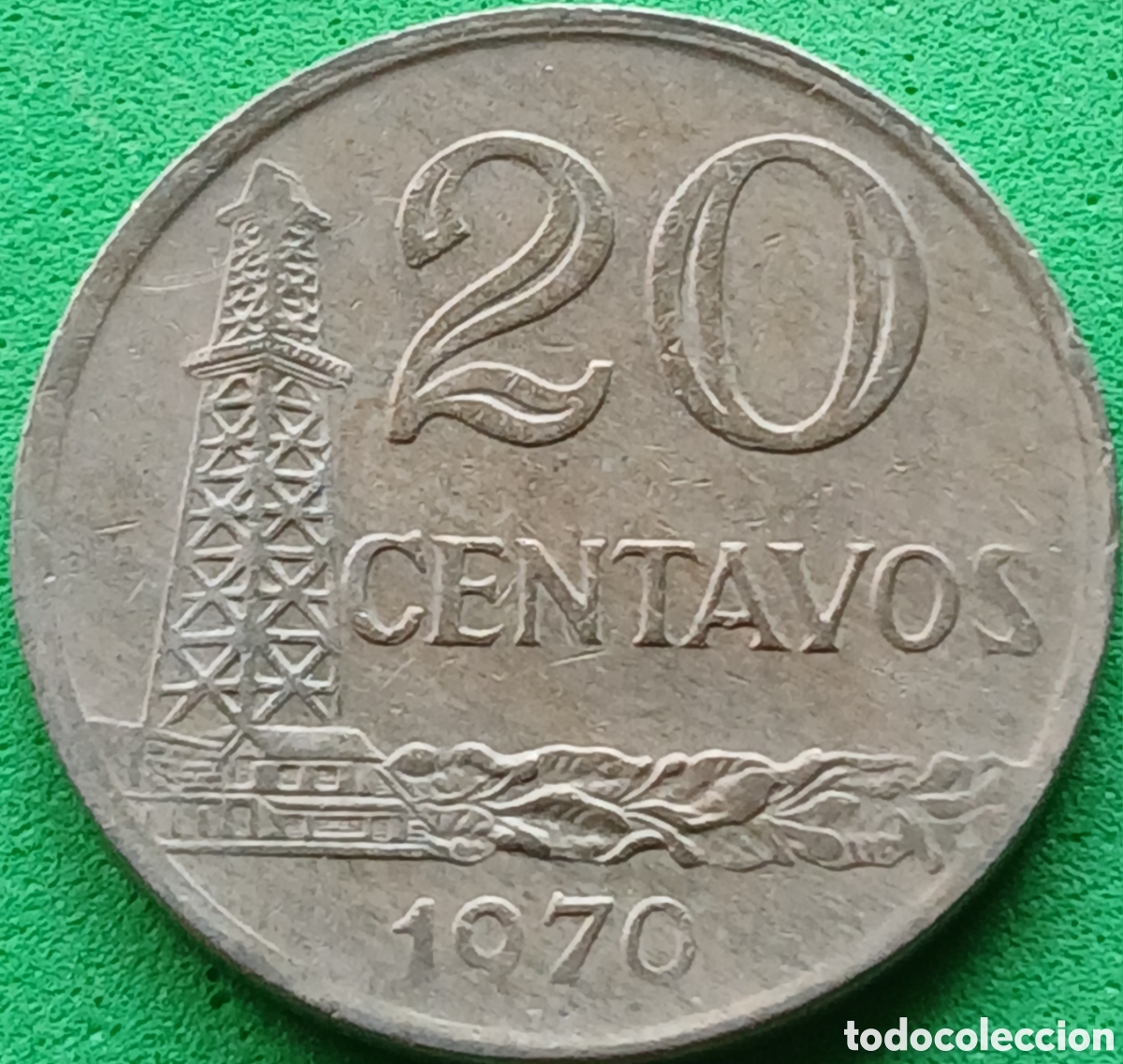 Monedas antiguas de Am&eacute;rica: Brasil 20 centavos 1970 km#579.2