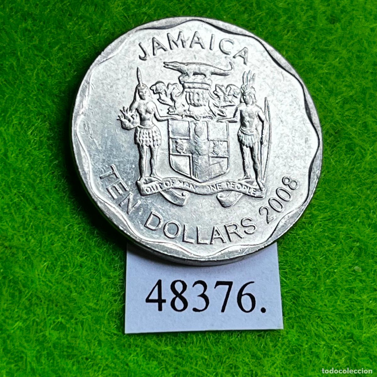 Monedas antiguas de Am&eacute;rica: Jamaica 10 d&oacute;lares 2008