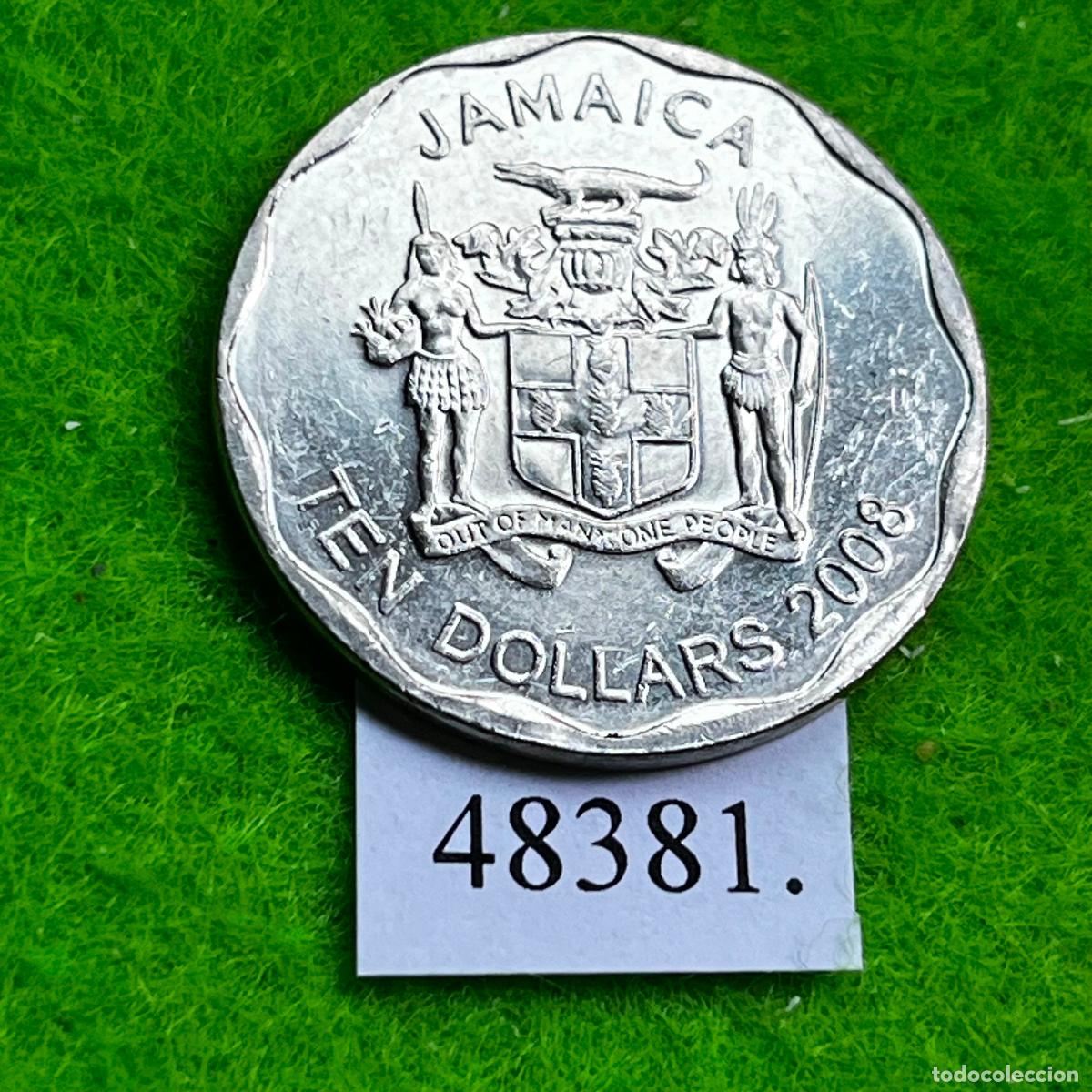Monedas antiguas de Am&eacute;rica: Jamaica 10 d&oacute;lares 2008