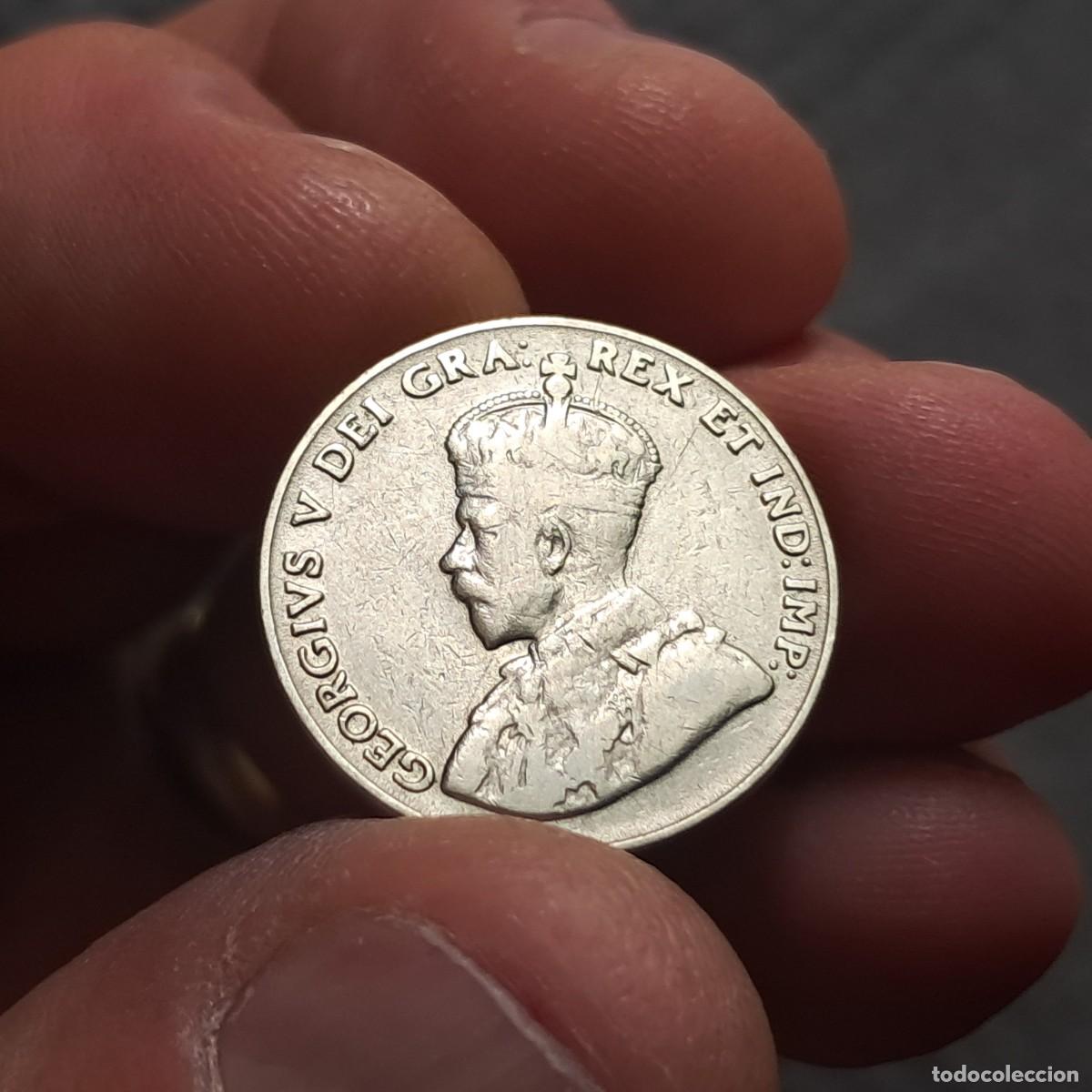Monedas antiguas de Am&eacute;rica: MONEDA CANAD&Aacute; 5 CENTS 1929 F - George V KM# 29
