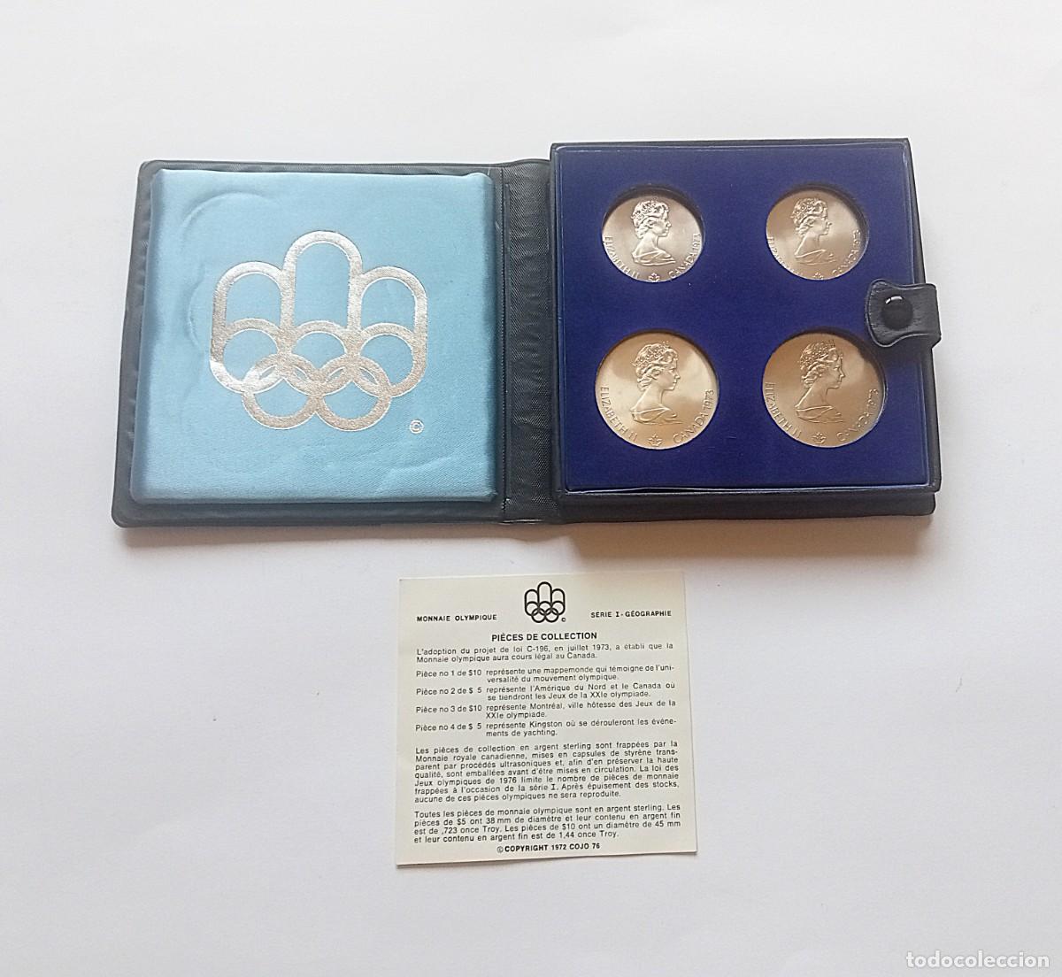 Monedas antiguas de Am&eacute;rica: 1976 OLIMPIADAS MONTREAL - ESTUCHE MONEDAS CONMEMORATIVO - CANAD&Aacute;