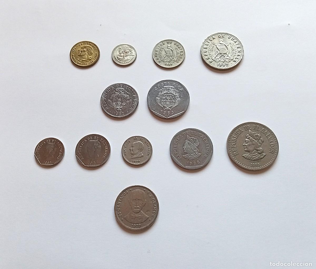 Monedas antiguas de Am&eacute;rica: CENTROAM&Eacute;RICA - 12 MONEDAS de 4 PAISES - Entre 1970 y 1992 - VER LISTADO