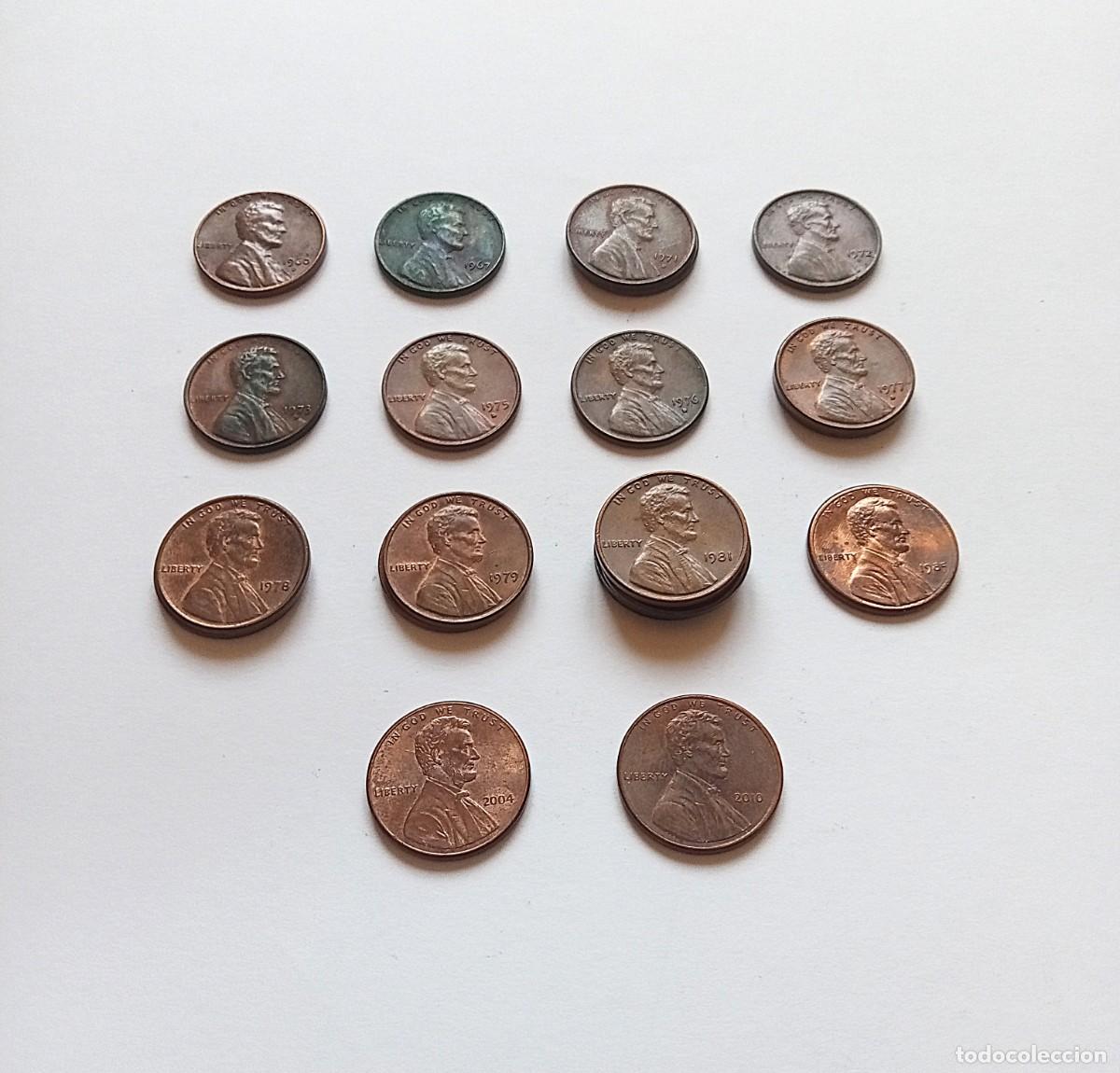 Monedas antiguas de Am&eacute;rica: EEUU - 21 MONEDAS de 1 CENT - Entre 1960 y 2010 - USA - VER LISTADO