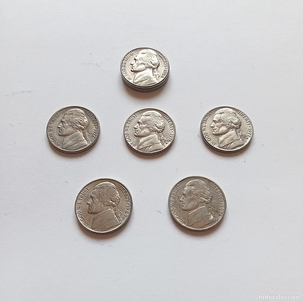 Monedas antiguas de Am&eacute;rica: EEUU - 7 MONEDAS de 5 CENT - Entre 1964 y 1992 - USA - VER LISTADO