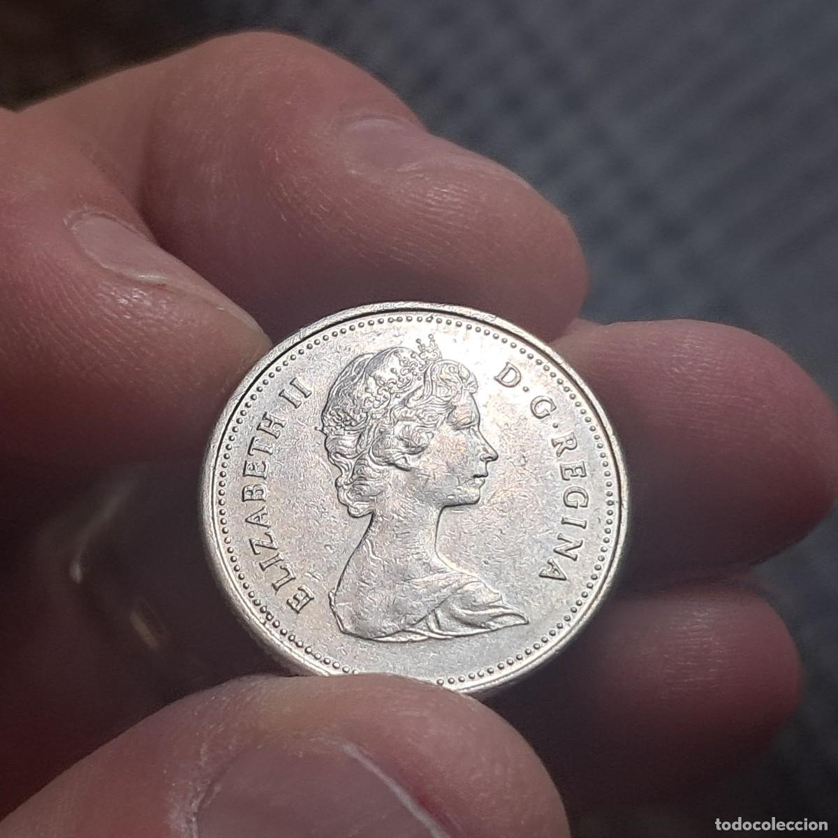 Monedas antiguas de Am&eacute;rica: MONEDA CANAD&Aacute; 25 CENTS 1982 VF - Elizabeth II (2&ordm; retrato modificado) KM# 74.
