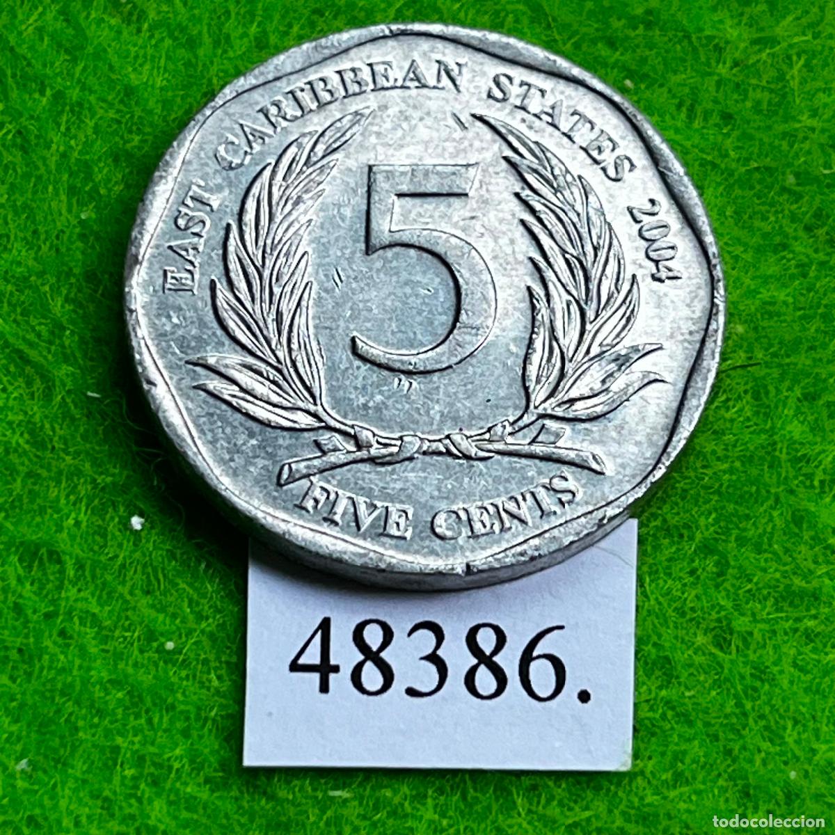 Monedas antiguas de Am&eacute;rica: Caribe del este brit&aacute;nico 5 centimos 2004