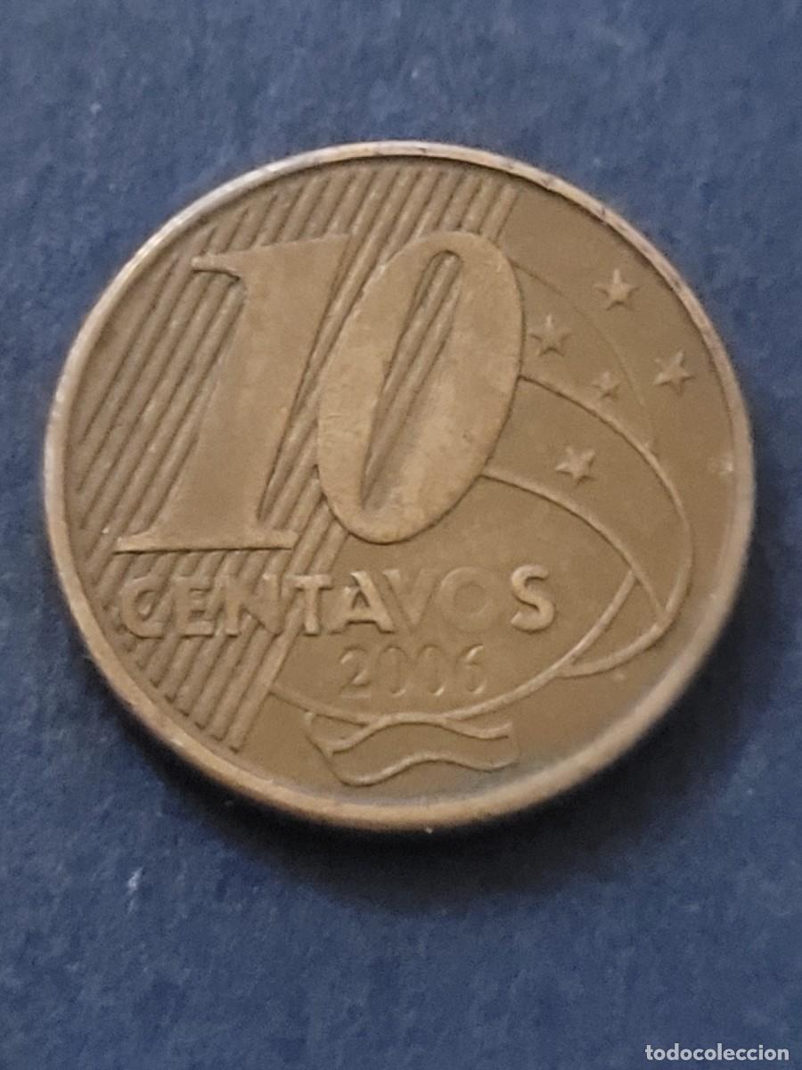 Monedas antiguas de Am&eacute;rica: Moneda 10 centavos 2006 Brasil - Foto 2