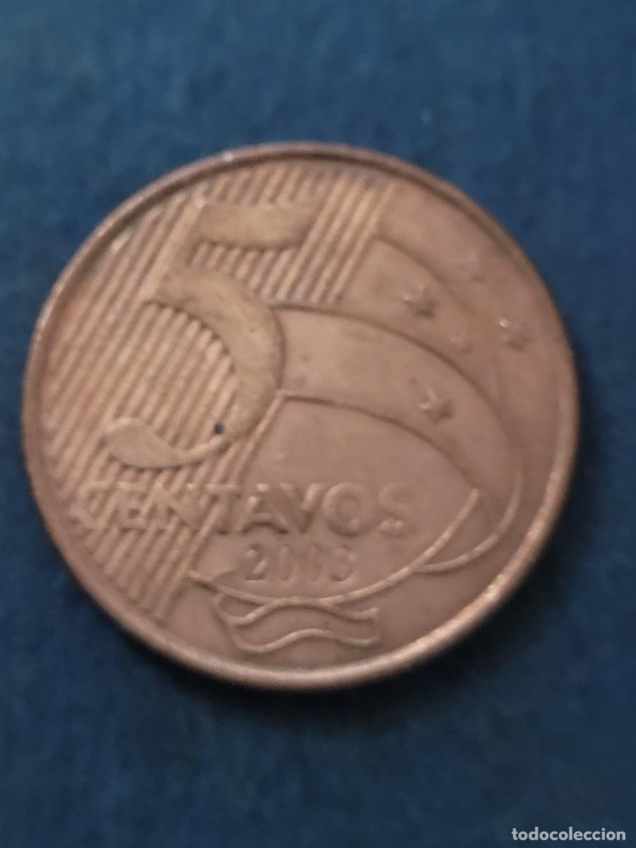 Monedas antiguas de Am&eacute;rica: Moneda 5 centavos 2003 Brasil - Foto 2