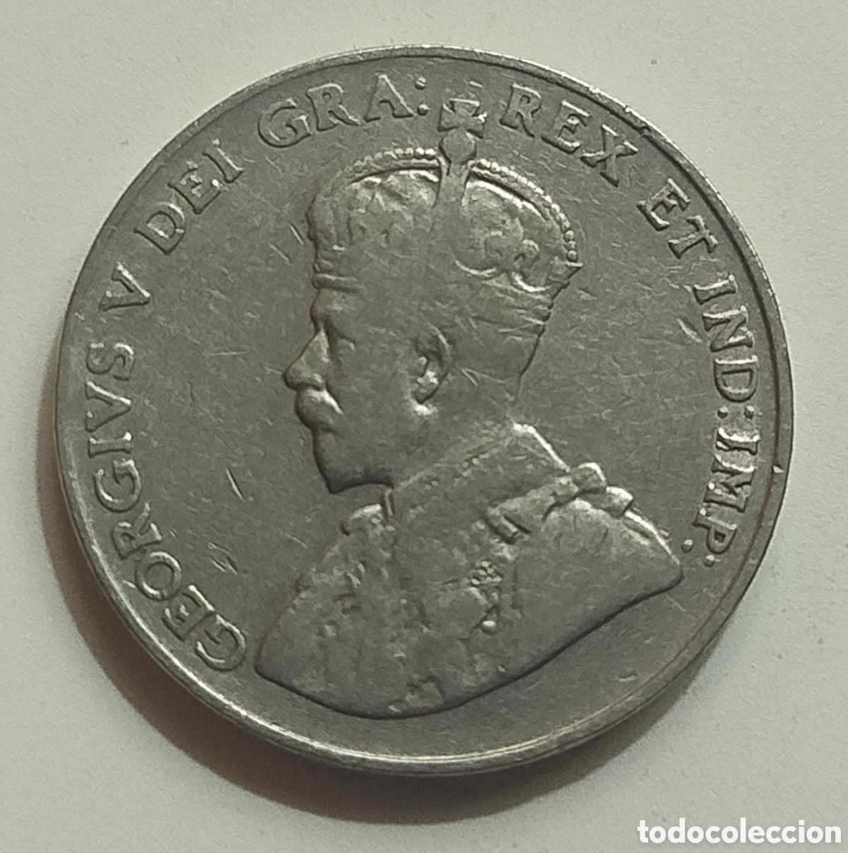 Monedas antiguas de Am&eacute;rica: Moneda 5 Centavos Canad&aacute; 1922 - Rey Jorge V