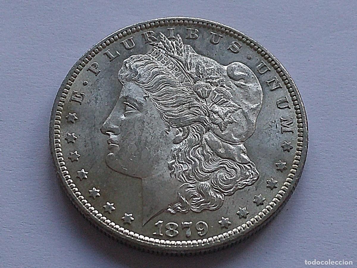 Monedas antiguas de Am&eacute;rica: USA d&oacute;lar Morgan de plata. Brillo original. 3ec29