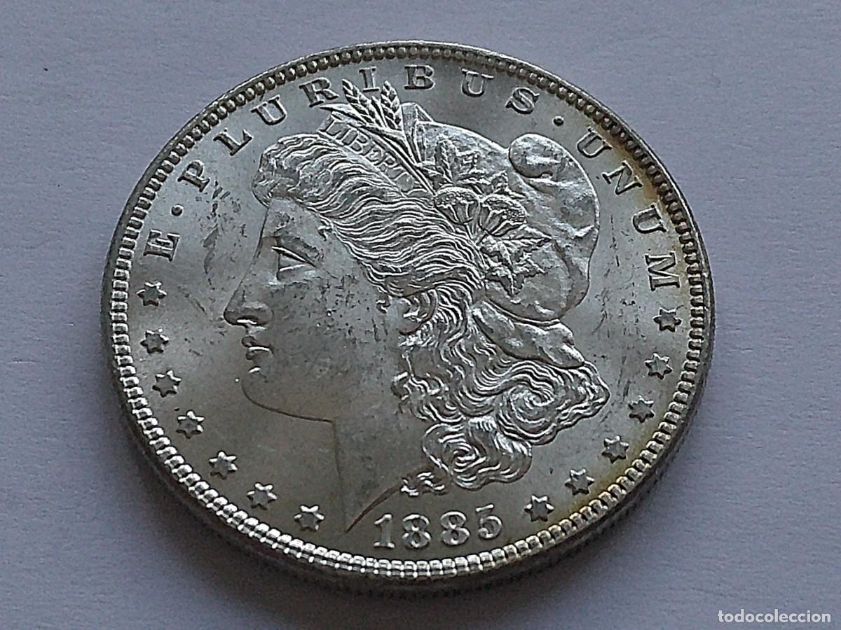 Monedas antiguas de Am&eacute;rica: USA d&oacute;lar Morgan de plata 1885. Brillo original. 5ec29