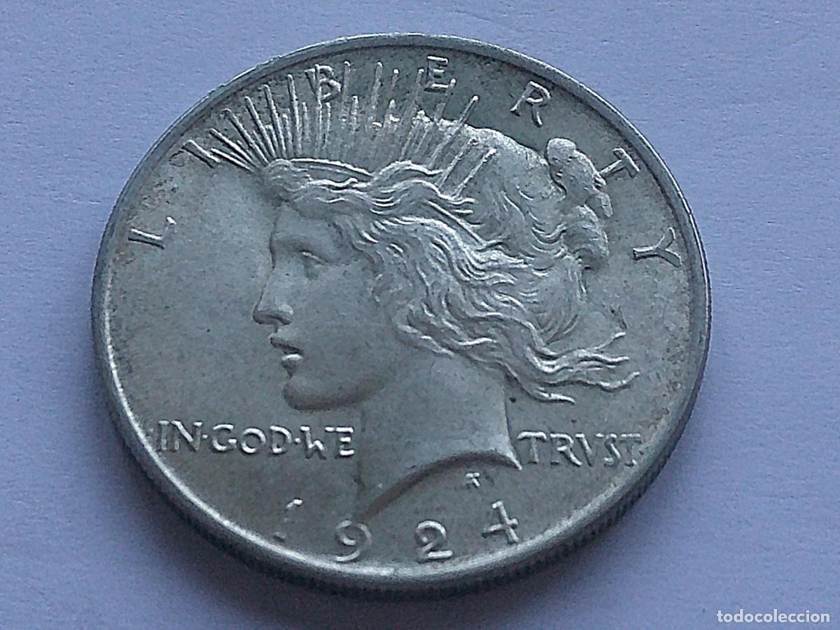 Monedas antiguas de Am&eacute;rica: USA d&oacute;lar Peace de plata 1924 Filadelfia. 10ec29