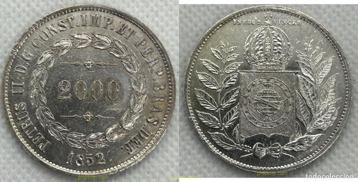 Monedas antiguas de Am&eacute;rica: 4169 BRASIL 1856 2000 REIS 1856 BRASIL