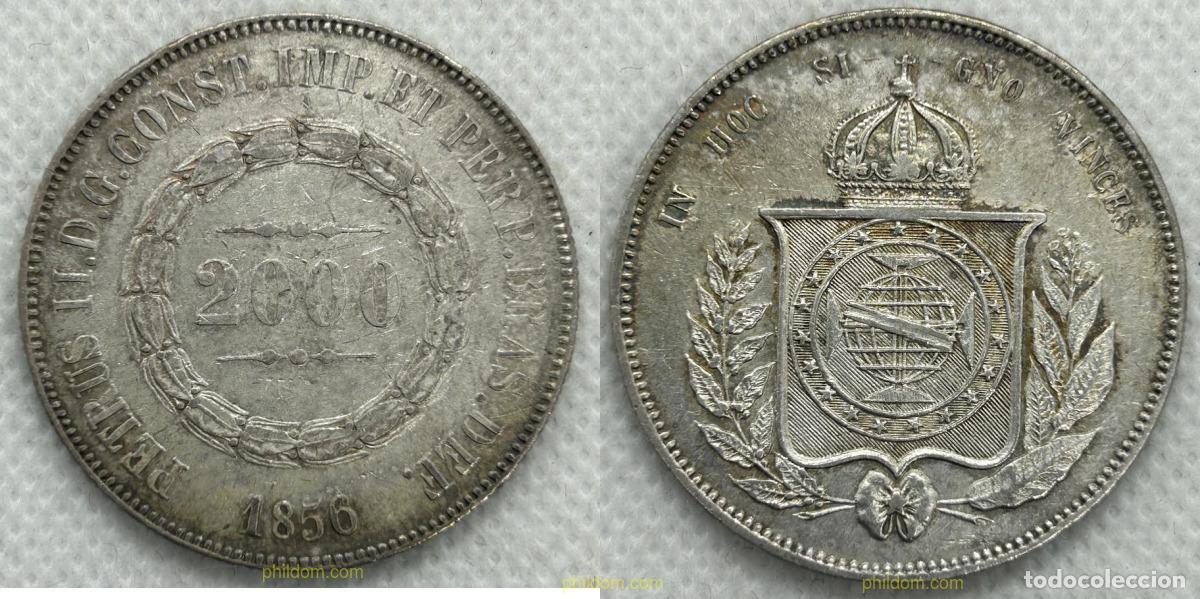 Monedas antiguas de Am&eacute;rica: 4170 BRASIL 1856 2000 REIS 1856 BRASIL