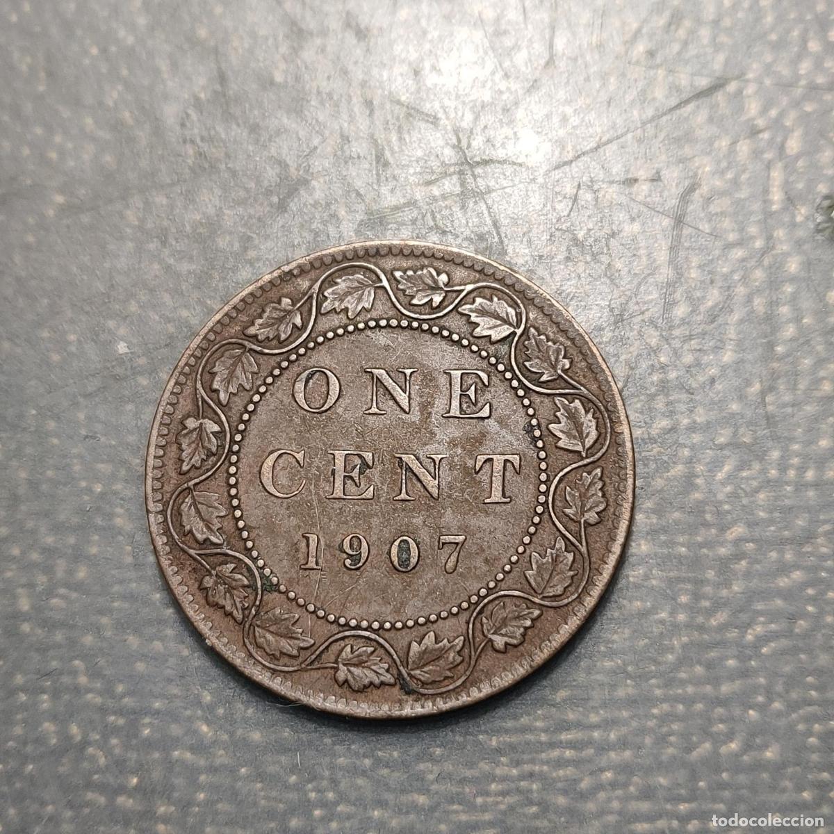 Monedas antiguas de Am&eacute;rica: CANADA EDWARD VII 1 CENT 1907 EBC