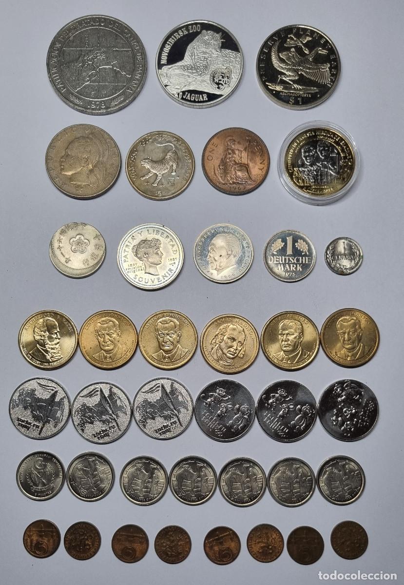 Monedas antiguas de Am&eacute;rica: LOTE 39 MONEDAS AMERICA, AFRICA, ASIA, EUROPA. (OFERTA)