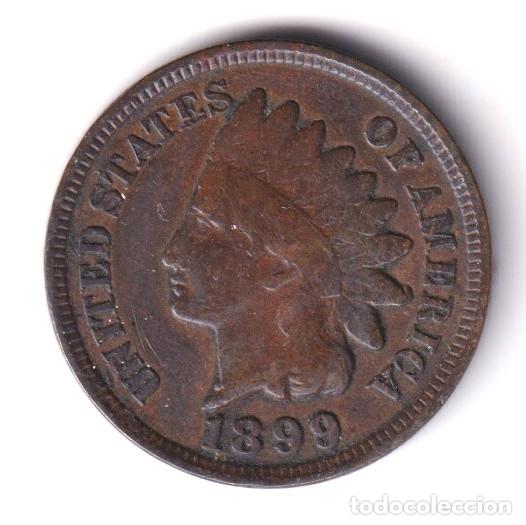 Monedas antiguas de Am&eacute;rica: MONEDA ESTADOS UNIDOS - 1 CENT 1899 - CABEZA DE INDIO - UNITED STATES - COBRE