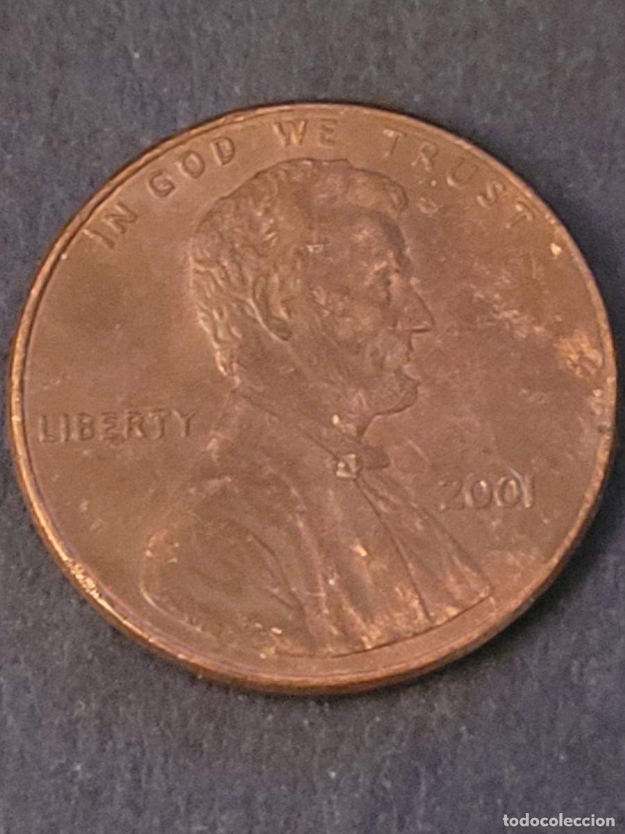 Monedas antiguas de Am&eacute;rica: Moneda 1 centavo 2001 sin ceca Estados Unidos