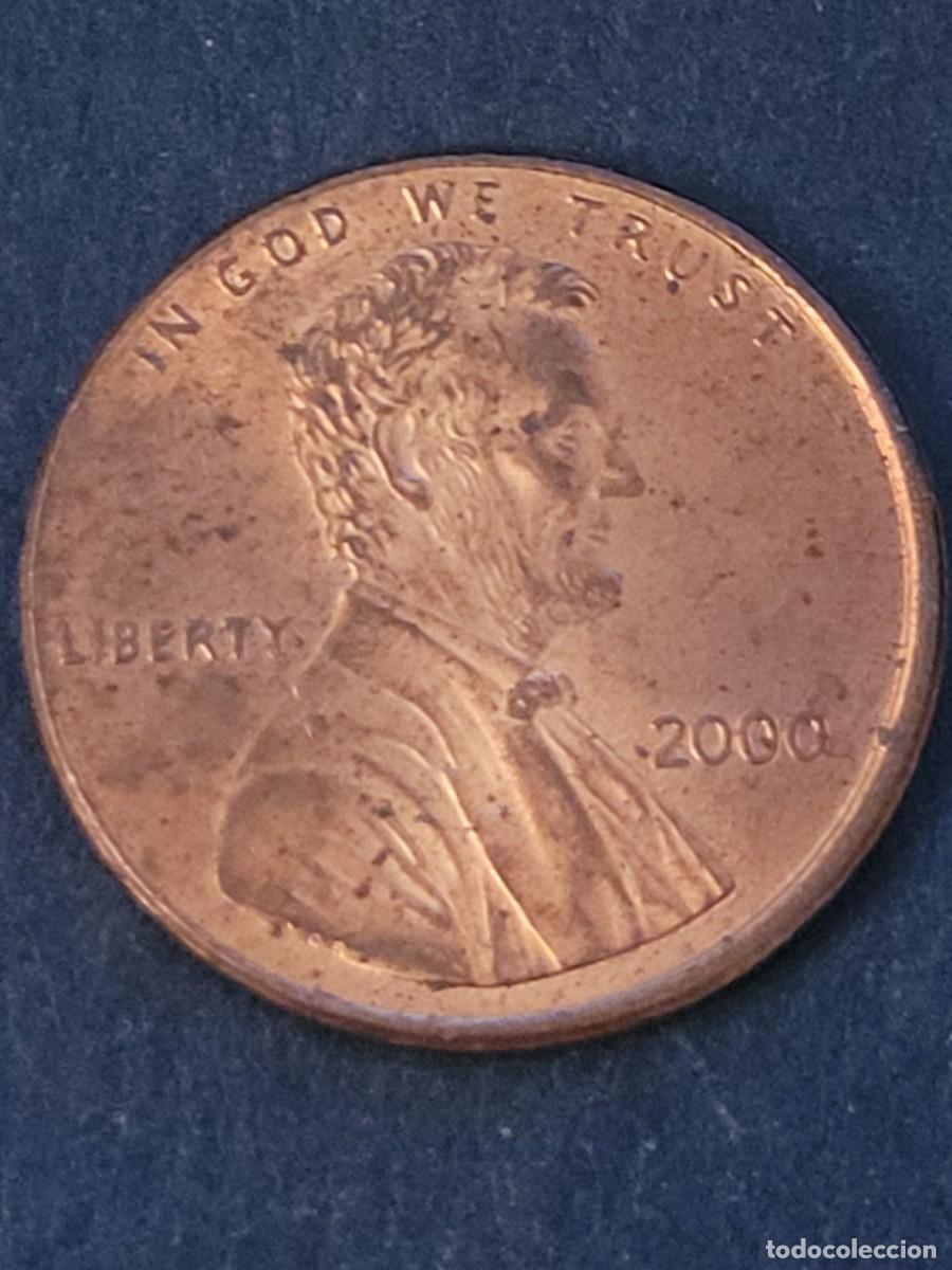 Monedas antiguas de Am&eacute;rica: Moneda 1 centavo 2000 sin ceca Estados Unidos