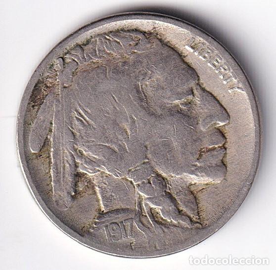 Monedas antiguas de Am&eacute;rica: MONEDA ESTADOS UNIDOS - 5 CENT 1917 - BUFALO NICKEL