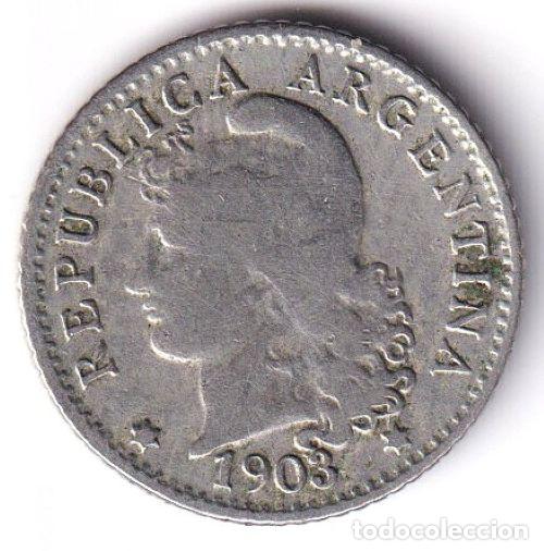 Monedas antiguas de Am&eacute;rica: MONEDA ARGENTINA - 5 CENTAVOS - 1903 - LIBERTAD - REP. DE ARGENTINA