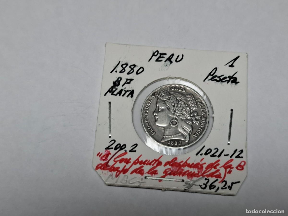 Monedas antiguas de Am&eacute;rica: 1 PESETA de PLATA de 1890 BF KM 200.2 PERU en MBC+
