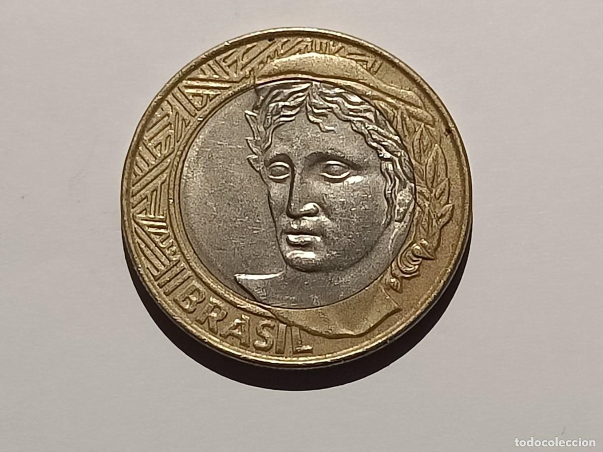 Monedas antiguas de Am&eacute;rica: Moneda de Brasil. 1 real 1998 - Foto 2