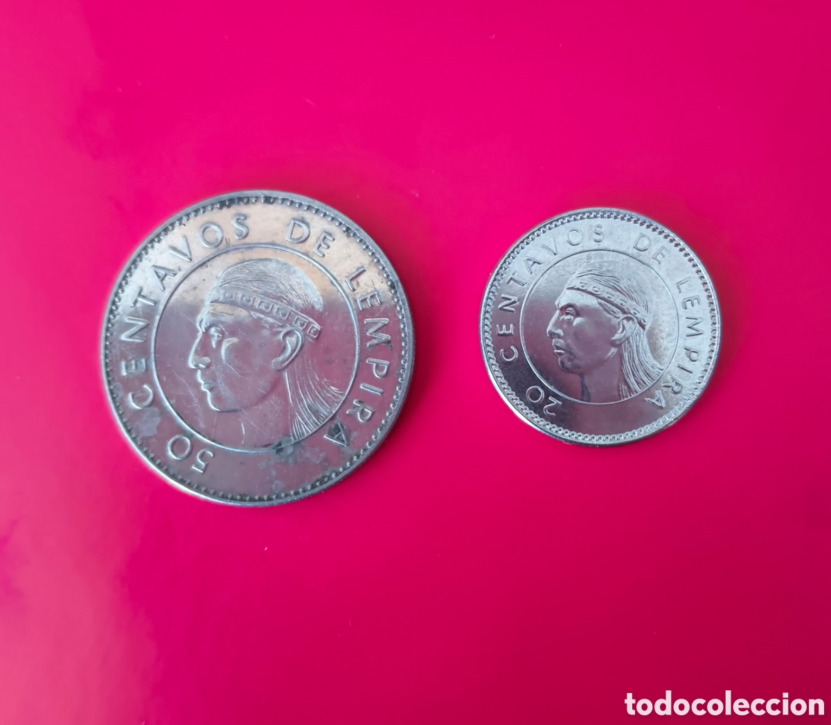 Monedas antiguas de Am&eacute;rica: Lote 2 monedas 50 cts y 20 cts de Honduras a&ntilde;o 2019
