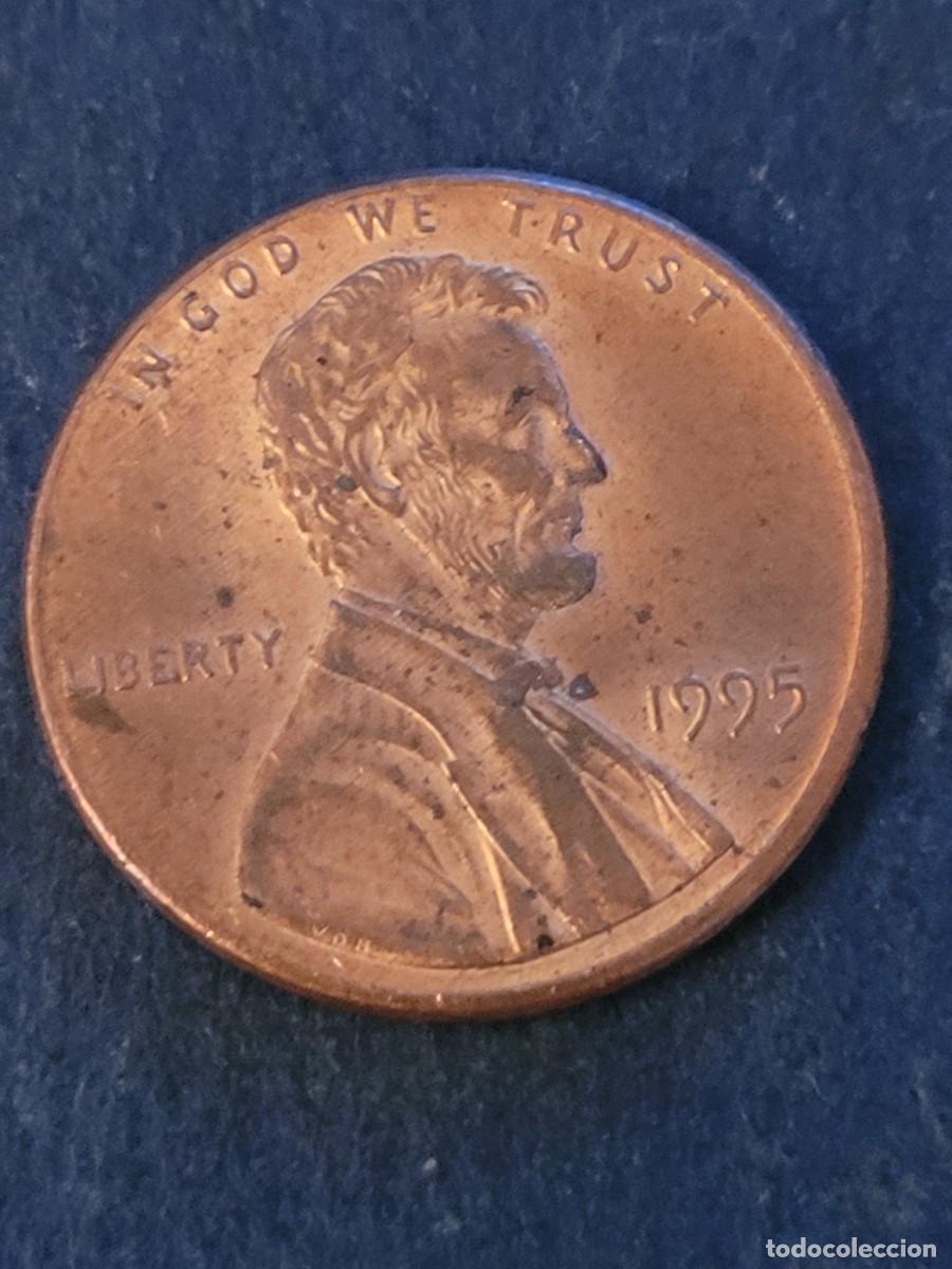 Monedas antiguas de Am&eacute;rica: Moneda 1 centavo 1995 sin ceca Estados Unidos