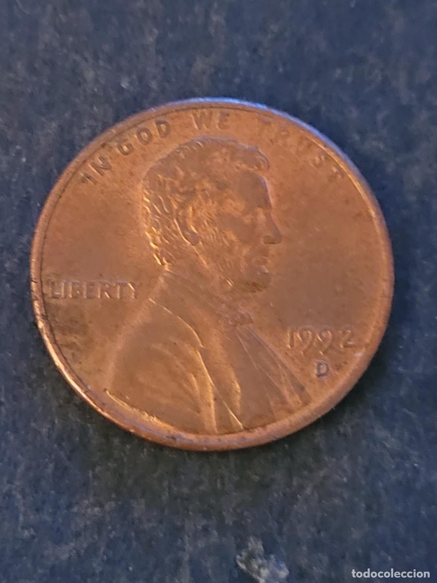 Monedas antiguas de Am&eacute;rica: Moneda 1 centavo 1992 &rdquo;D&rdquo; Estados Unidos