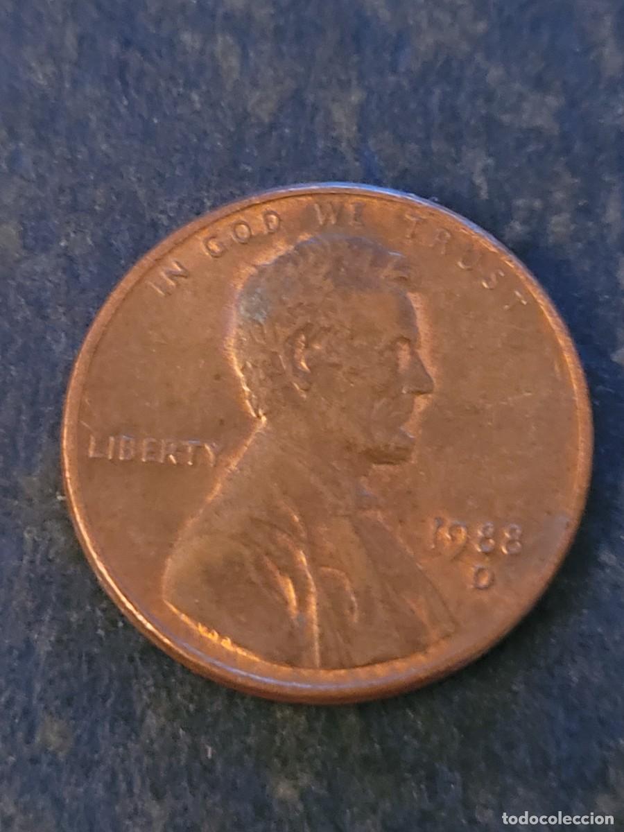 Monedas antiguas de Am&eacute;rica: Moneda 1 centavo 1988 &rdquo;D&rdquo; Estados Unidos