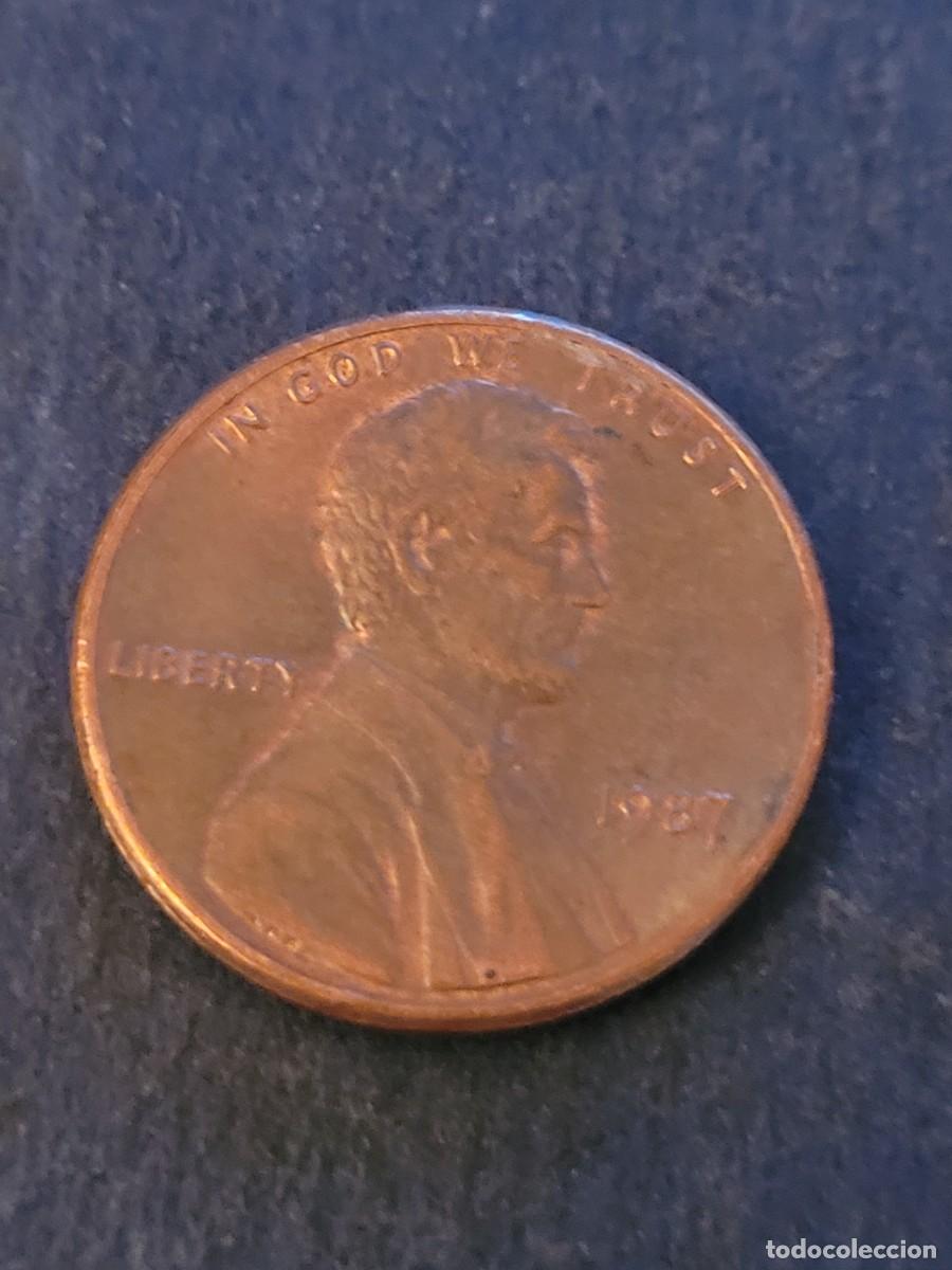 Monedas antiguas de Am&eacute;rica: Moneda 1 centavo 1987 sin ceca Estados Unidos