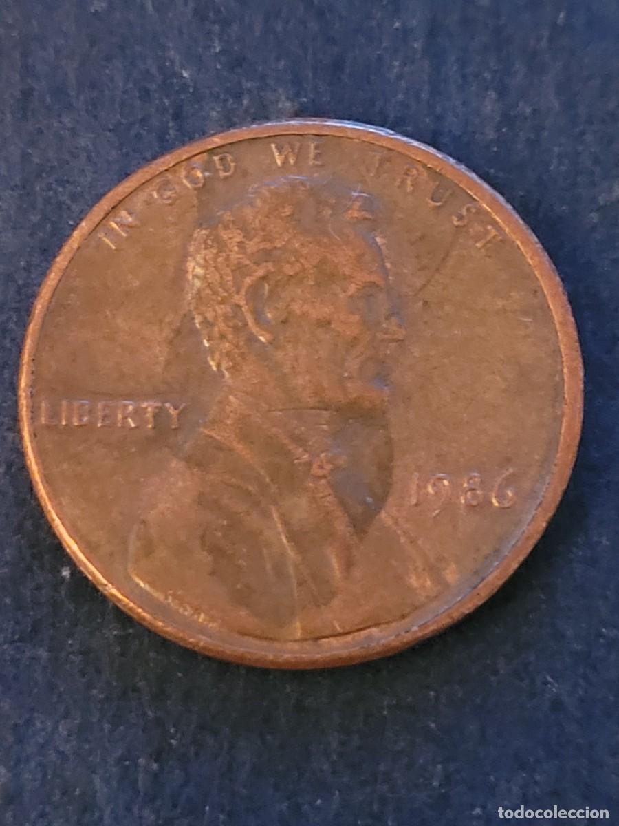 Monedas antiguas de Am&eacute;rica: Moneda 1 centavo 1986 sin ceca Estados Unidos
