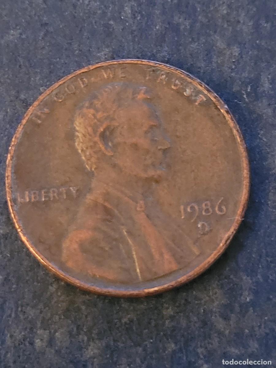 Monedas antiguas de Am&eacute;rica: Moneda 1 centavo 1986 &rdquo;D&rdquo; Estados Unidos