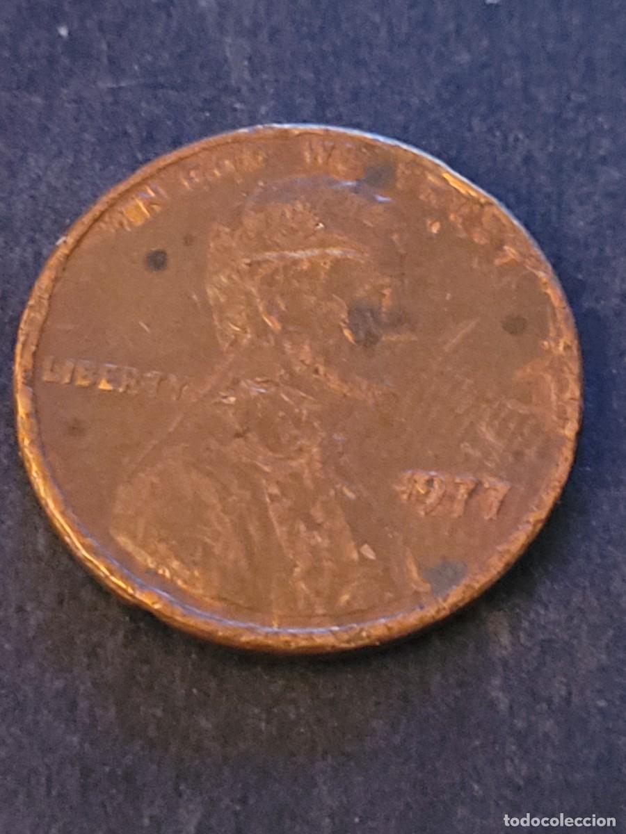 Monedas antiguas de Am&eacute;rica: Moneda 1 centavo 1977 sin ceca Estados Unidos