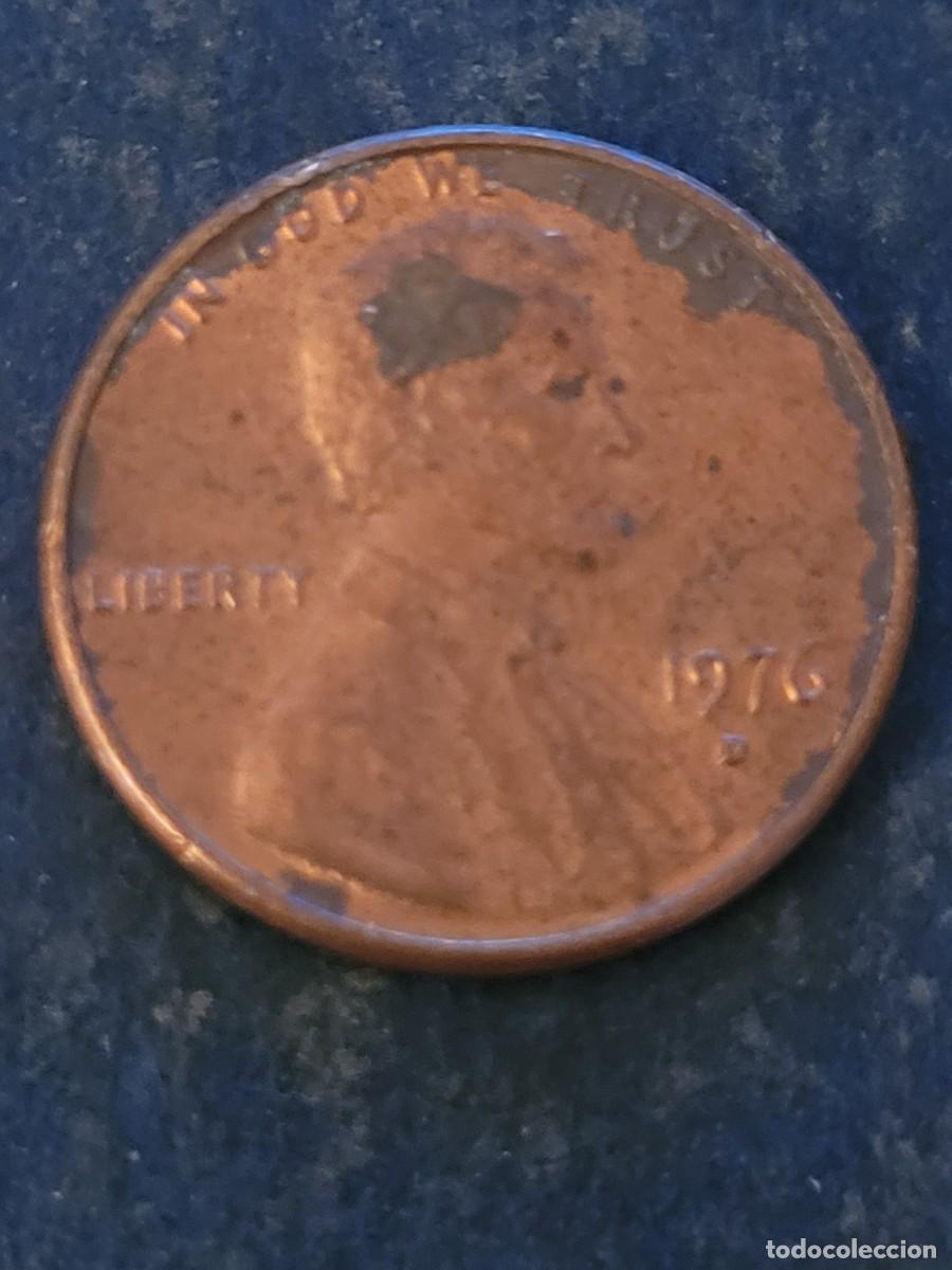 Monedas antiguas de Am&eacute;rica: Moneda 1 centavo 1976 &rdquo;D&rdquo; Estados Unidos