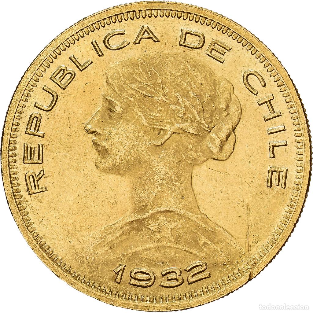 Monedas antiguas de Am&eacute;rica: [#1545886] Moneda, Chile, 100 Pesos, 1932, Santiago, EBC, Oro, KM:175
