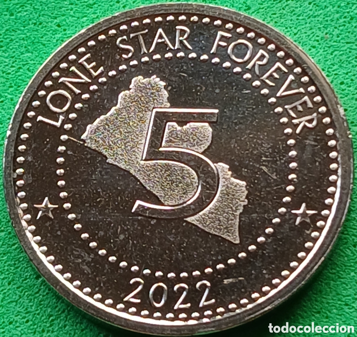 Monedas antiguas de Am&eacute;rica: Liberia 5 d&oacute;lares 2022 UC#1