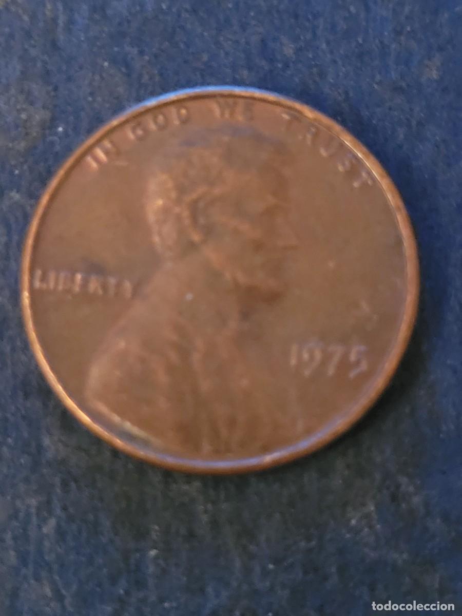 Monedas antiguas de Am&eacute;rica: Moneda 1 centavo 1975 sin ceca Estados Unidos